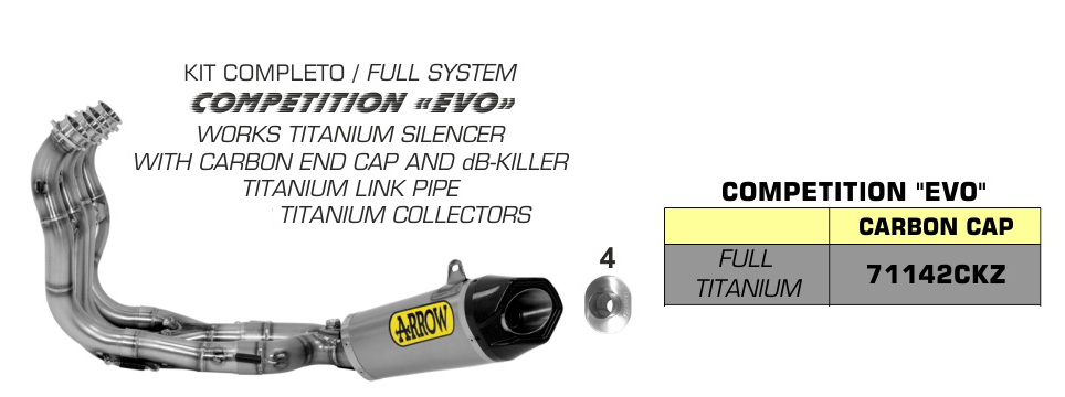 パーツ s1000rr arrow full exhaust ARROW BMW S1000RR Titanium Full Exhaust System (racing